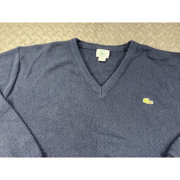 VINTAGE Izod Lacoste Sweater Adult Extra Large Blue Knit Golf Golfing Casual Men - Picture 8 of 12